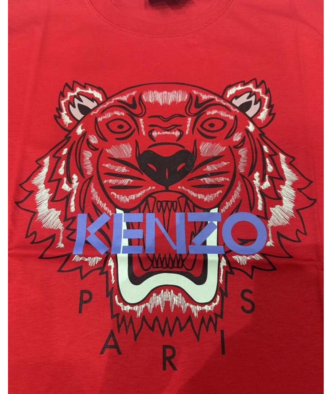 KENZO Красная хлопковая футболка, фото 2