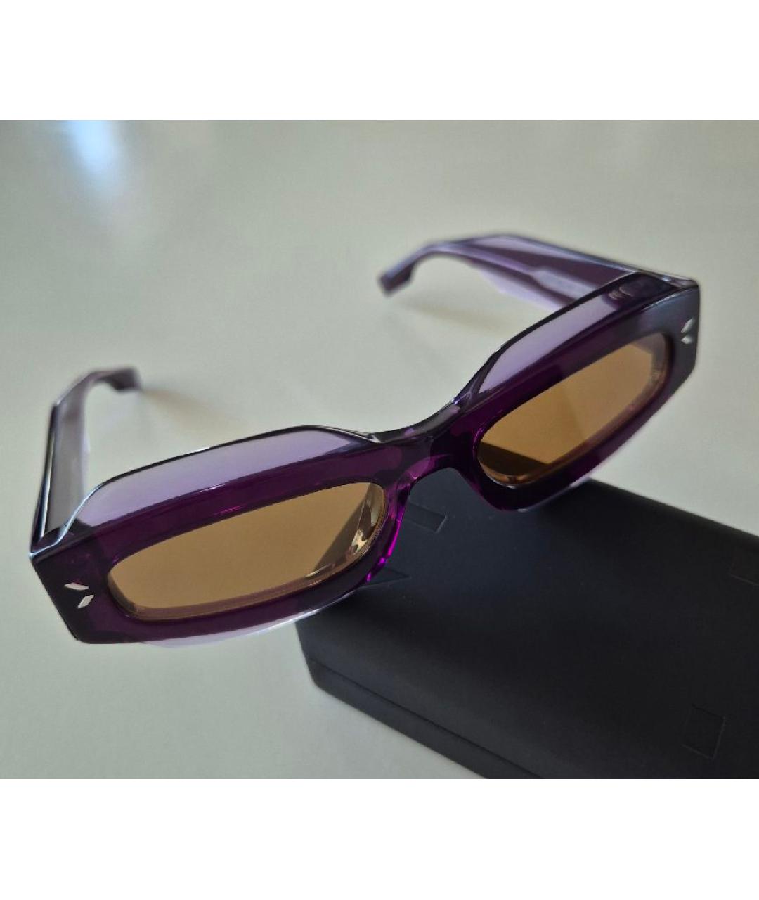 MCQ ALEXANDER MCQUEEN Фиолетовые пластиковые солнцезащитные очки, фото 5
