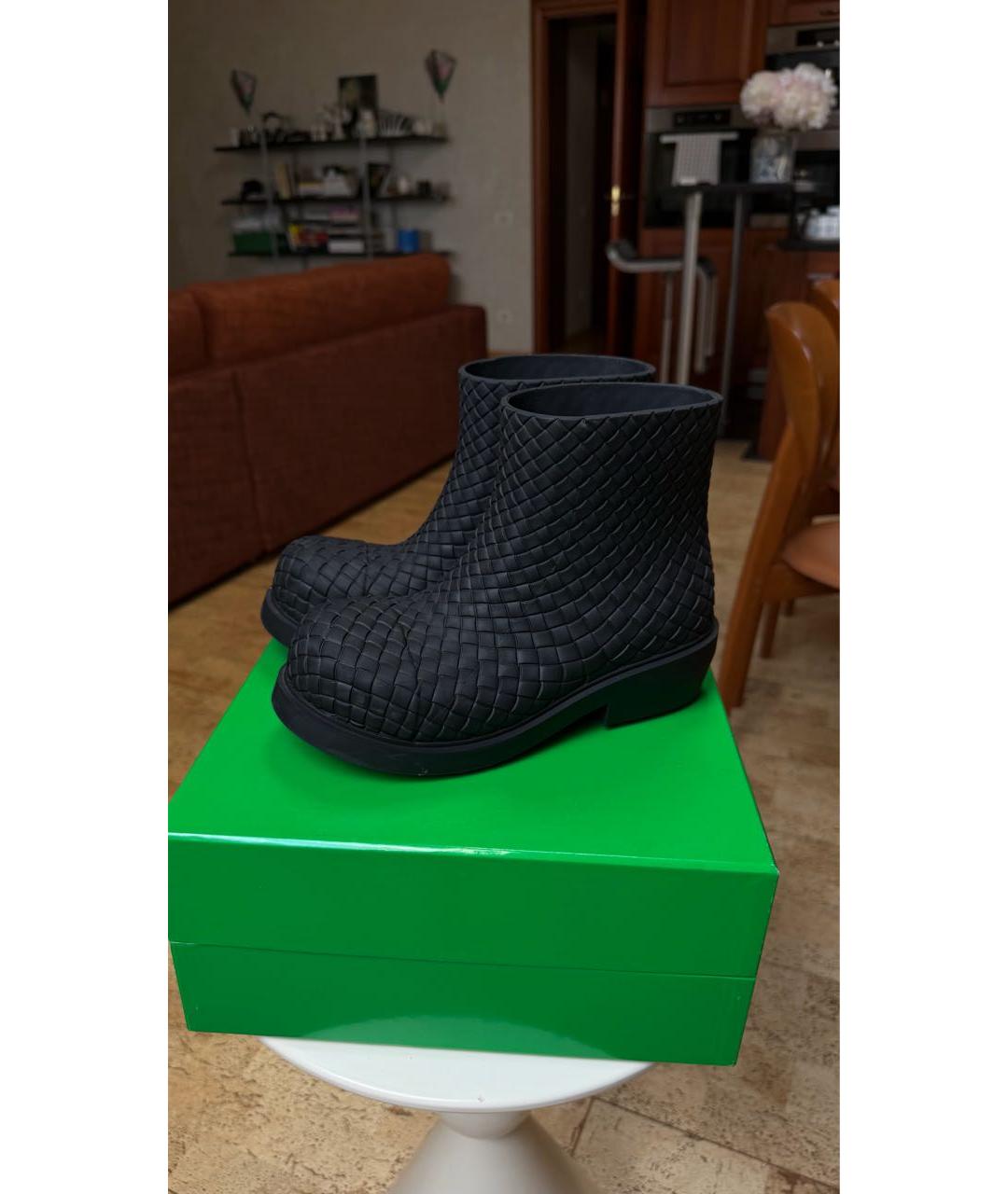 BOTTEGA VENETA Черные резиновые сапоги, фото 6