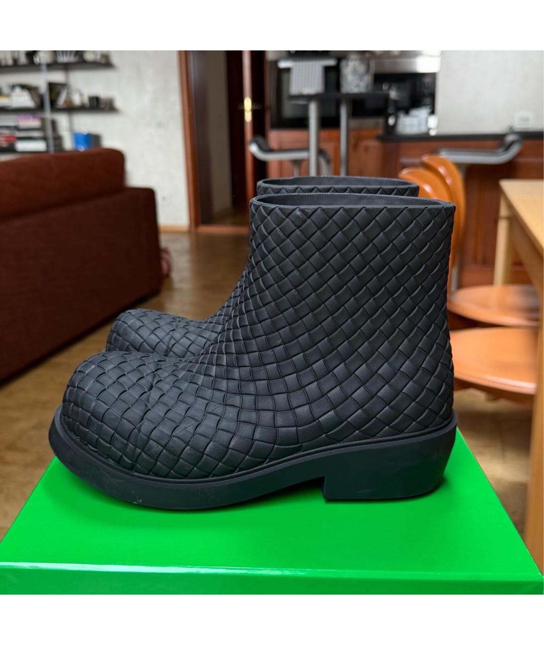 BOTTEGA VENETA Черные резиновые сапоги, фото 7