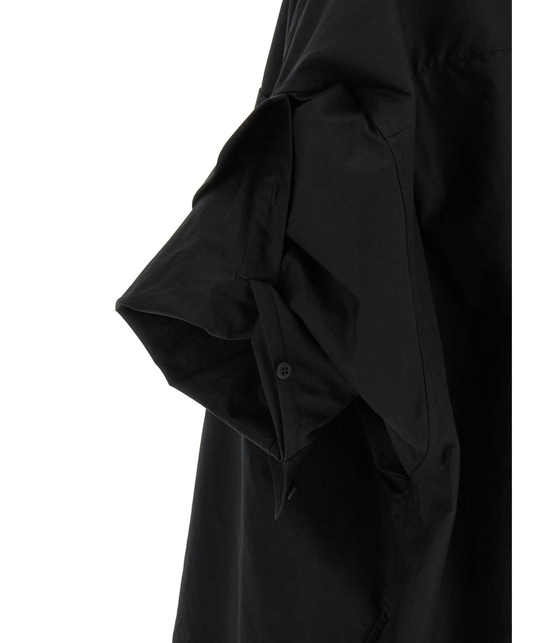 BALENCIAGA Черная хлопковая рубашка, фото 4