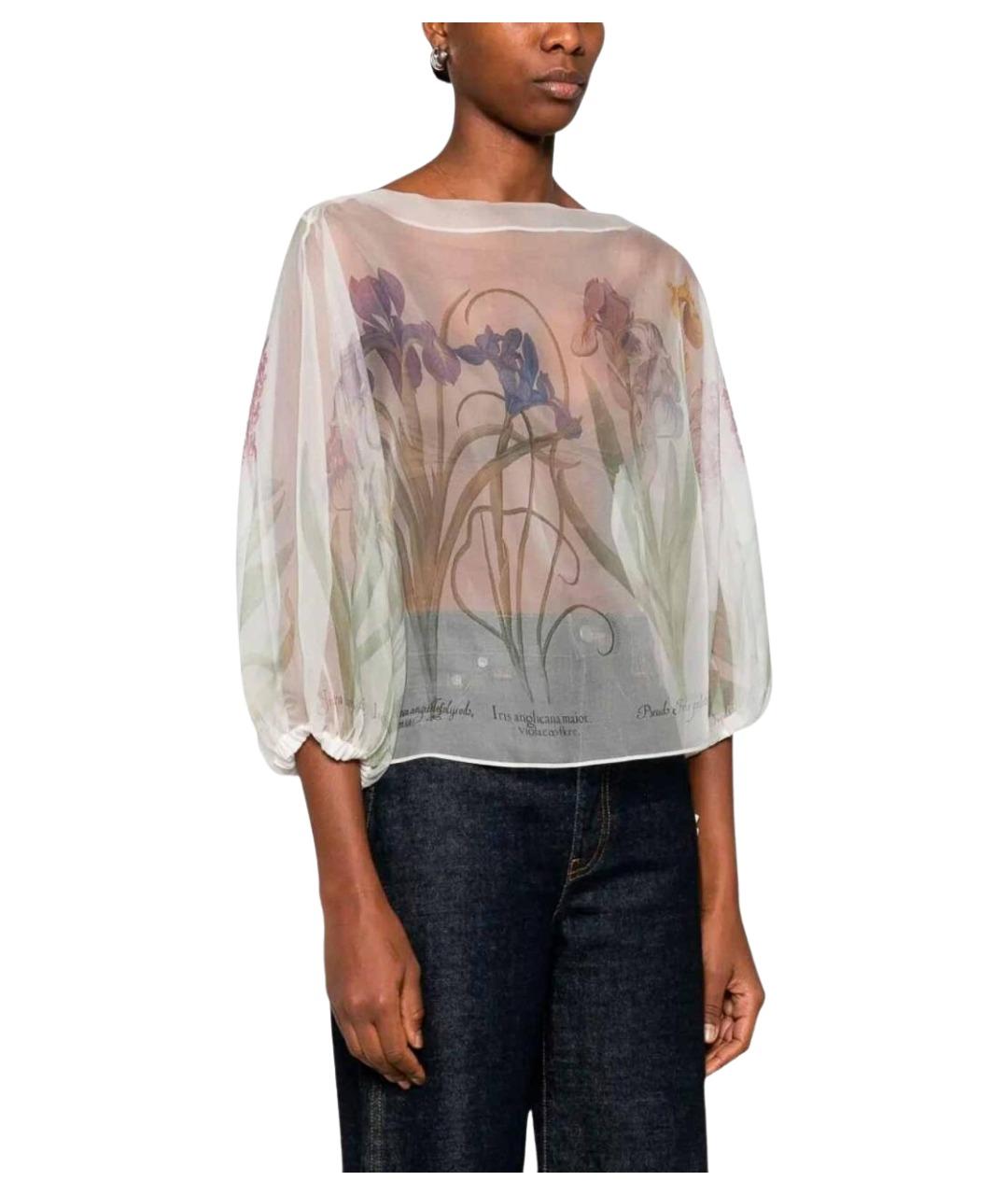 ALBERTA FERRETTI Мульти шелковая рубашка, фото 4