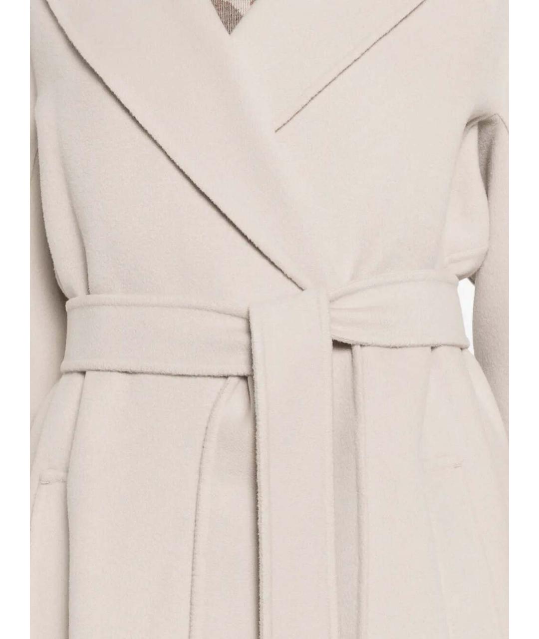 MAX MARA Бежевое шерстяное пальто, фото 4