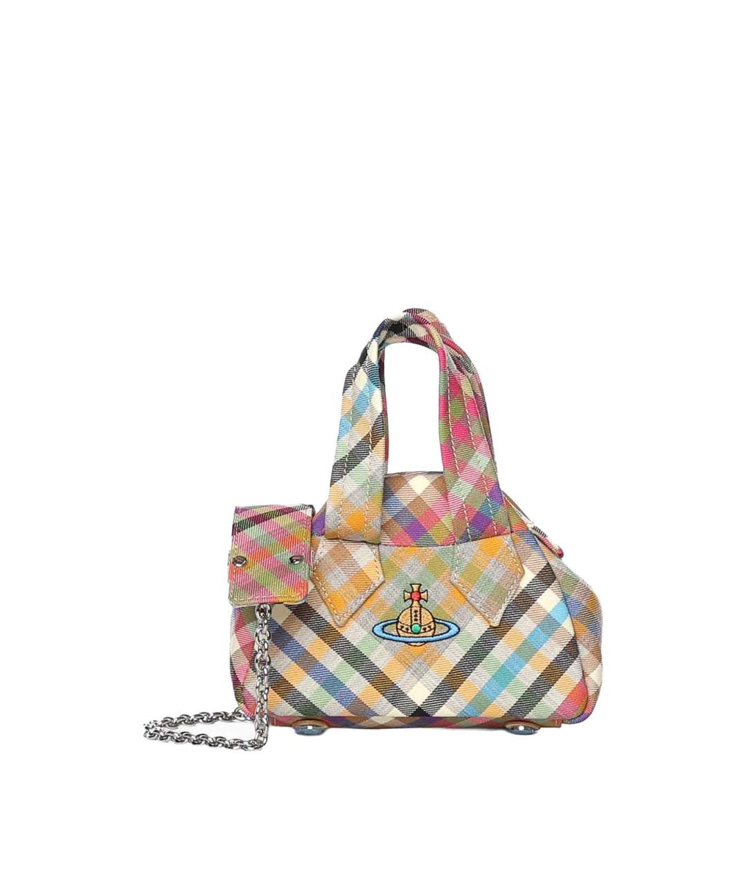 VIVIENNE WESTWOOD Мульти тканевая сумка с короткими ручками, фото 1