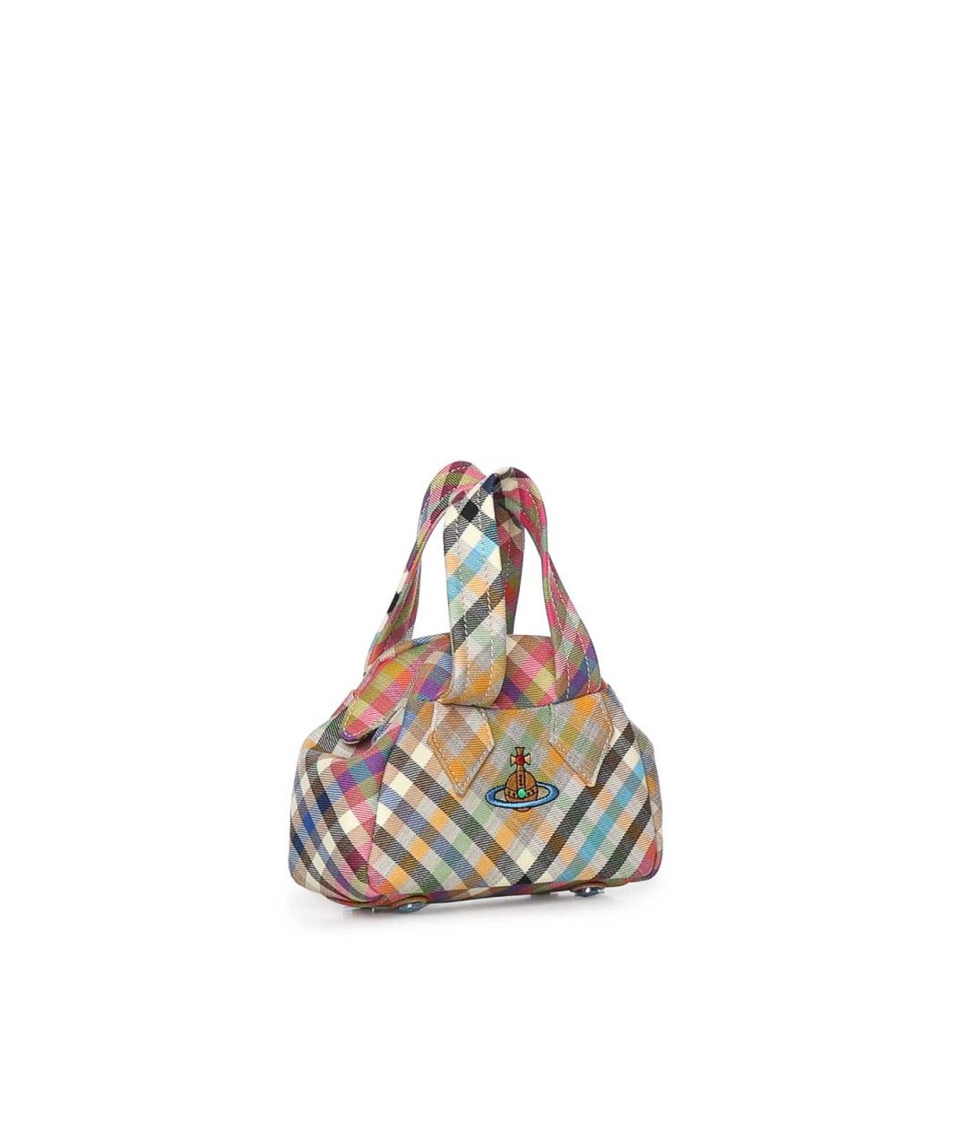 VIVIENNE WESTWOOD Мульти тканевая сумка с короткими ручками, фото 4