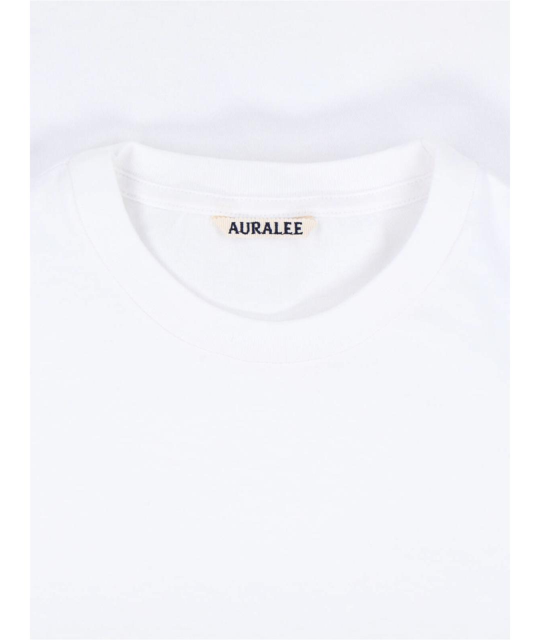 AURALEE Белая хлопковая футболка, фото 3