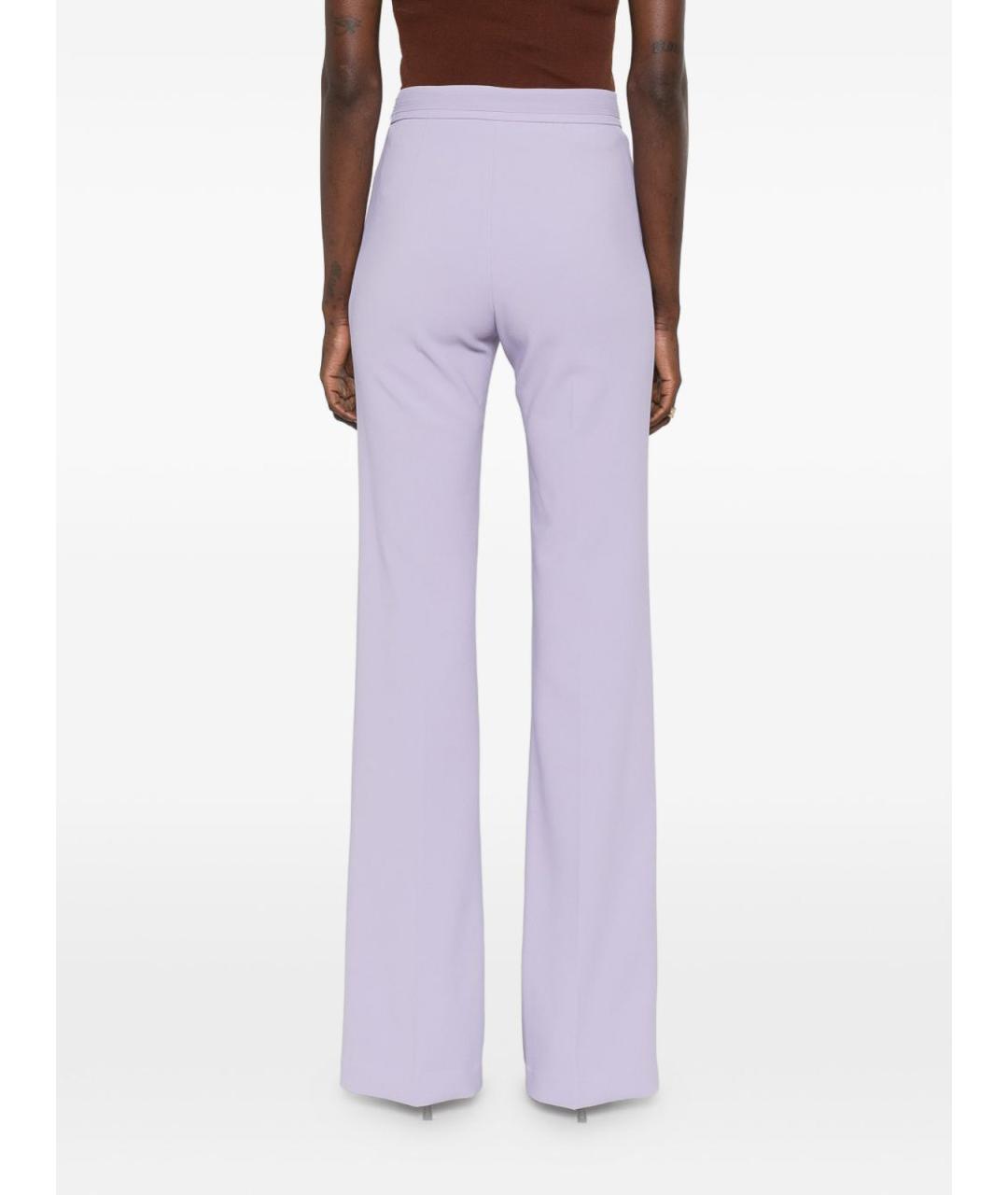 ELISABETTA FRANCHI Фиолетовые полиэстеровые брюки широкие, фото 4