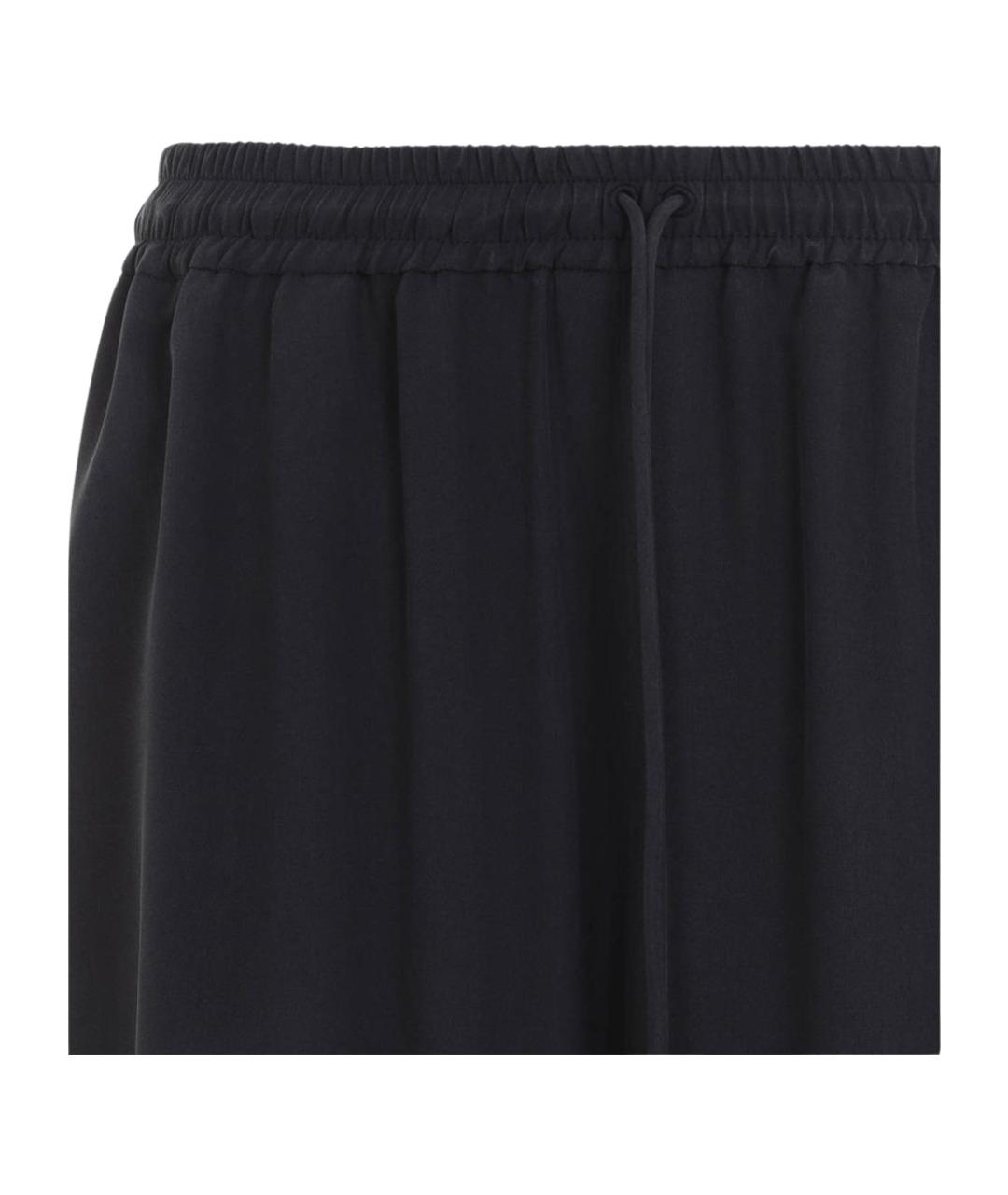 MAX MARA Синие шелковые брюки широкие, фото 3