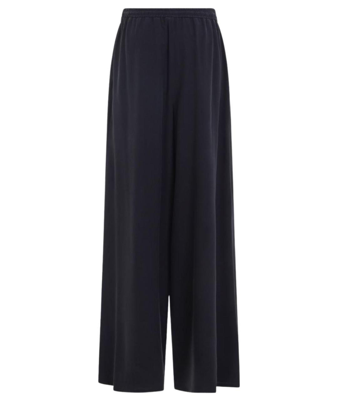 MAX MARA Синие шелковые брюки широкие, фото 2