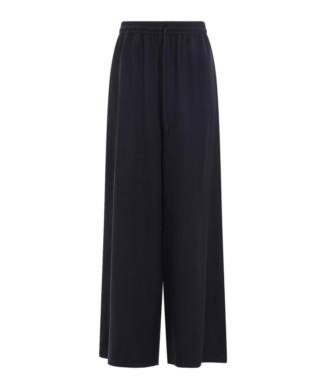 MAX MARA Синие шелковые брюки широкие, фото 1
