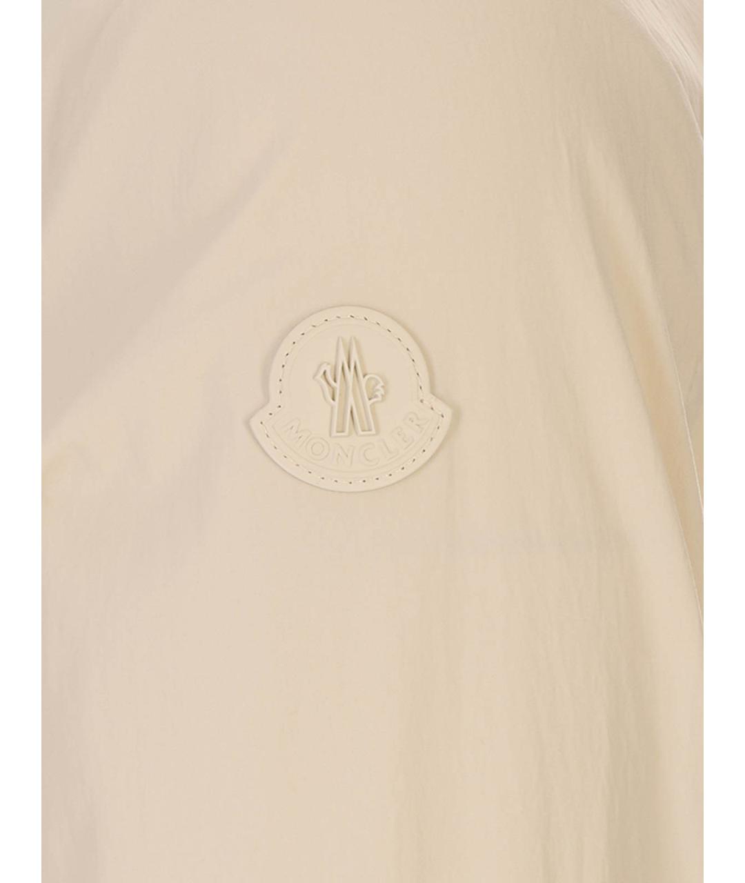 MONCLER Бежевая полиэстеровая куртка, фото 3