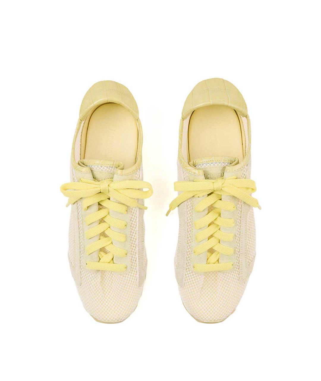 JACQUEMUS Желтые текстильные кроссовки, фото 3