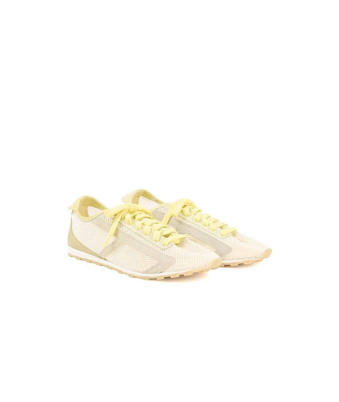 JACQUEMUS Желтые текстильные кроссовки, фото 2