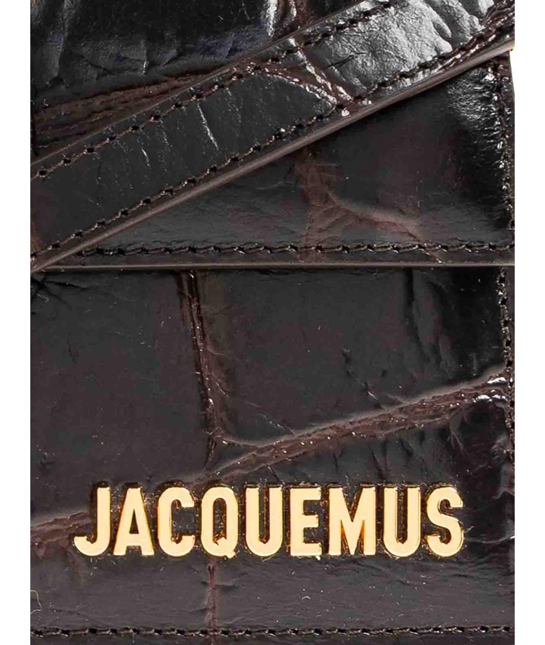 JACQUEMUS Коричневая кожаная сумка через плечо, фото 2