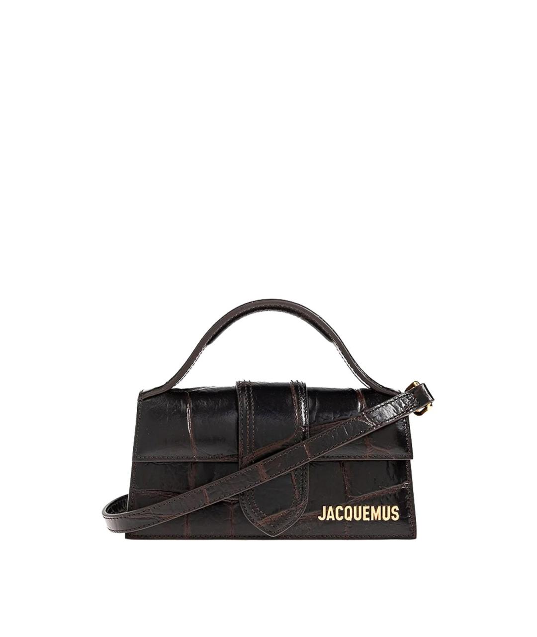 JACQUEMUS Коричневая кожаная сумка через плечо, фото 1