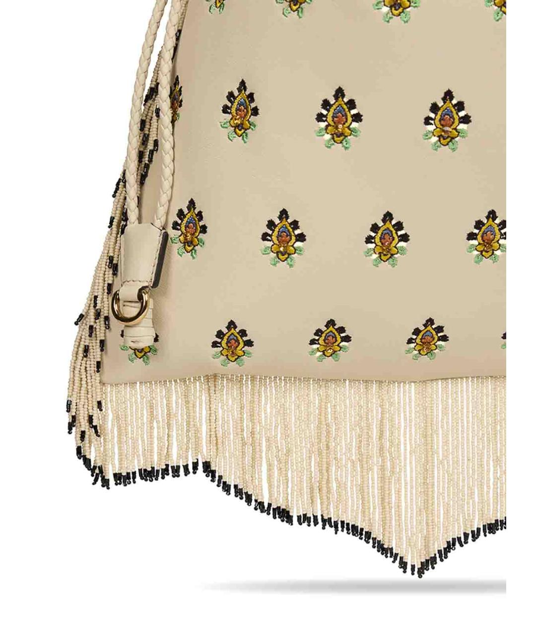 ETRO Белая кожаная сумка через плечо, фото 4