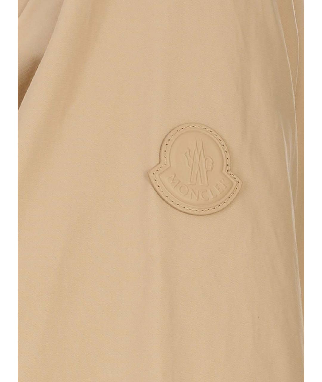 MONCLER Бежевая хлопковая куртка, фото 3