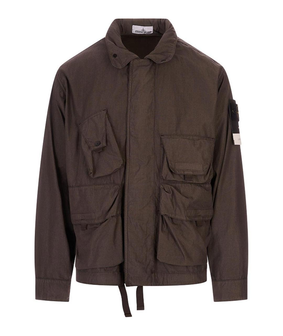 STONE ISLAND Коричневая хлопковая куртка, фото 1