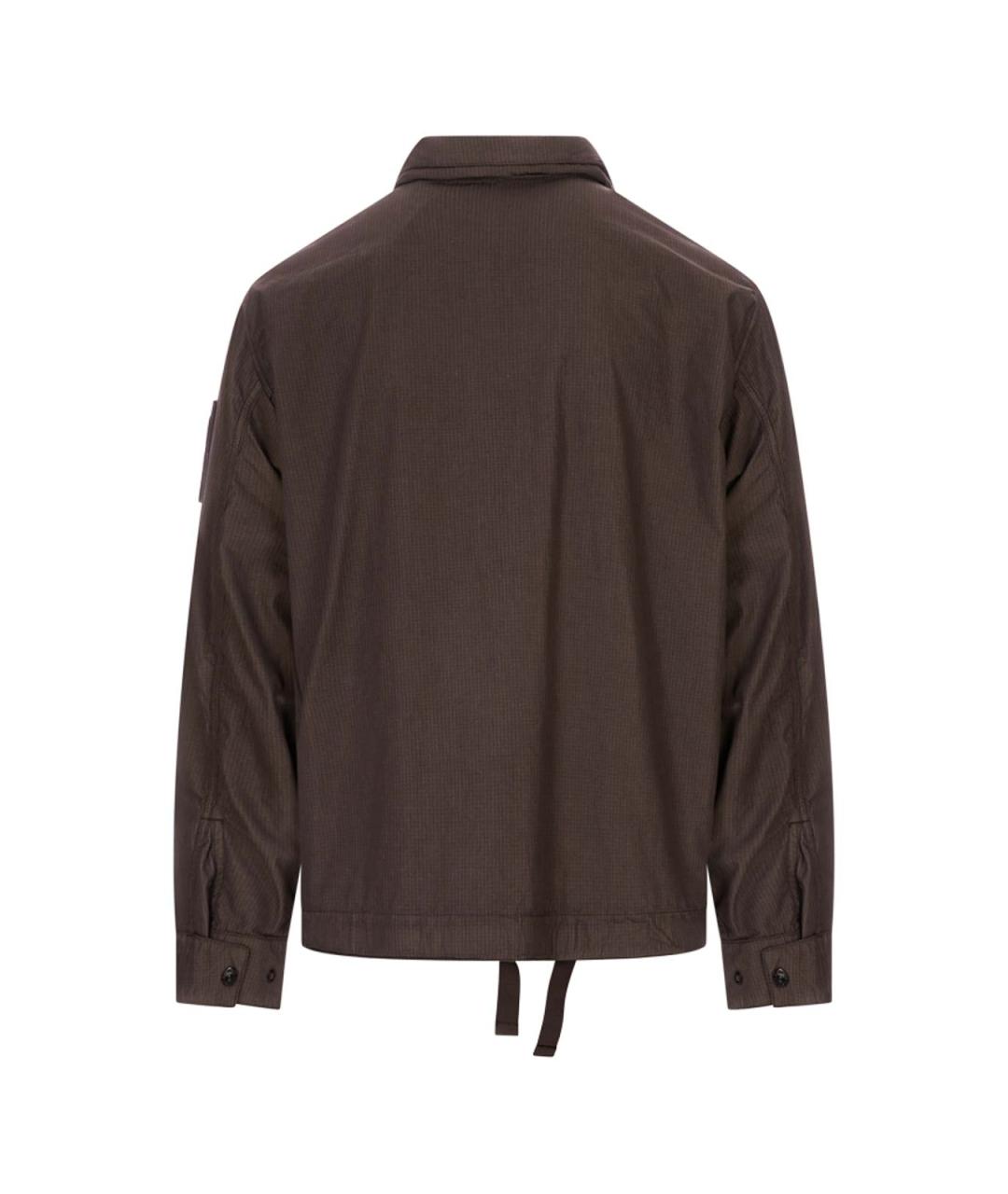 STONE ISLAND Коричневая хлопковая куртка, фото 2