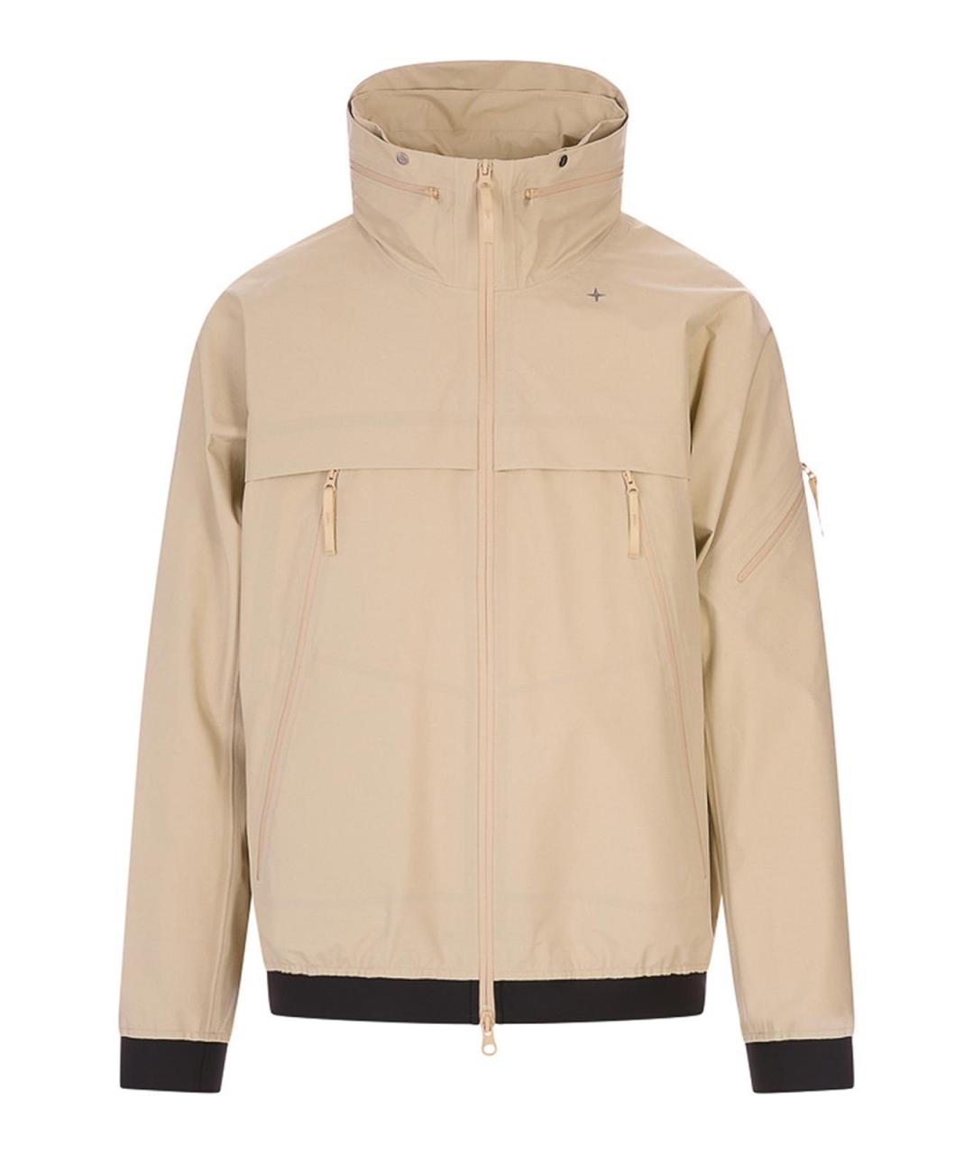 STONE ISLAND Бежевая полиэстеровая куртка, фото 1
