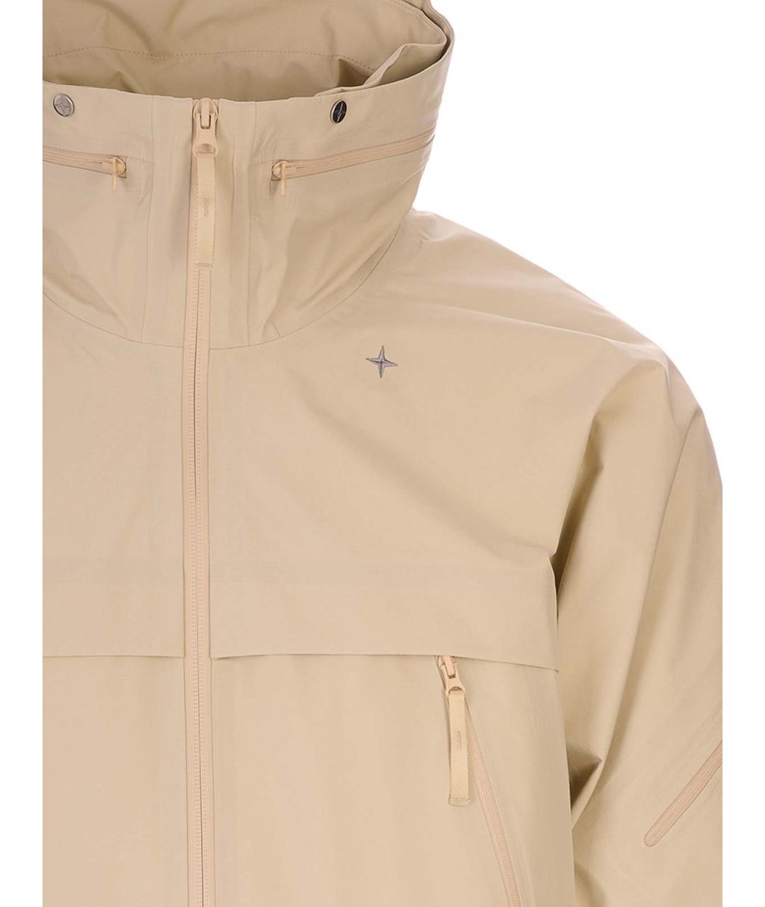STONE ISLAND Бежевая полиэстеровая куртка, фото 3