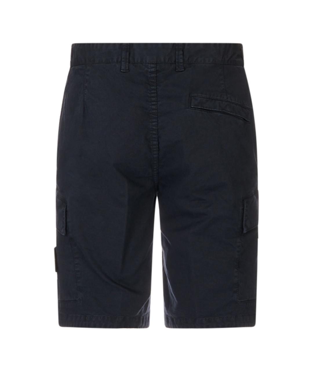 STONE ISLAND Синие хлопковые шорты, фото 2