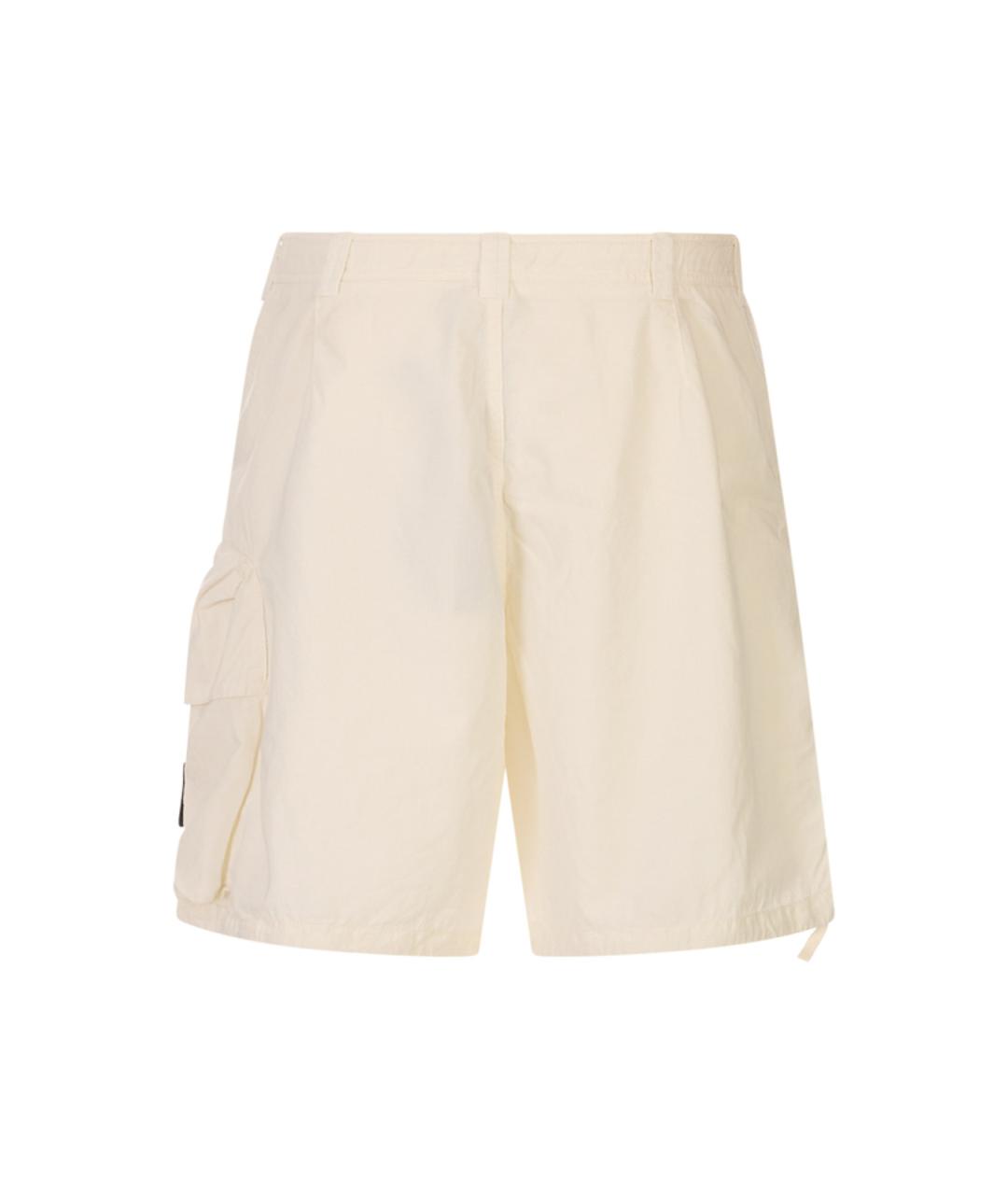 STONE ISLAND Белые хлопковые шорты, фото 2