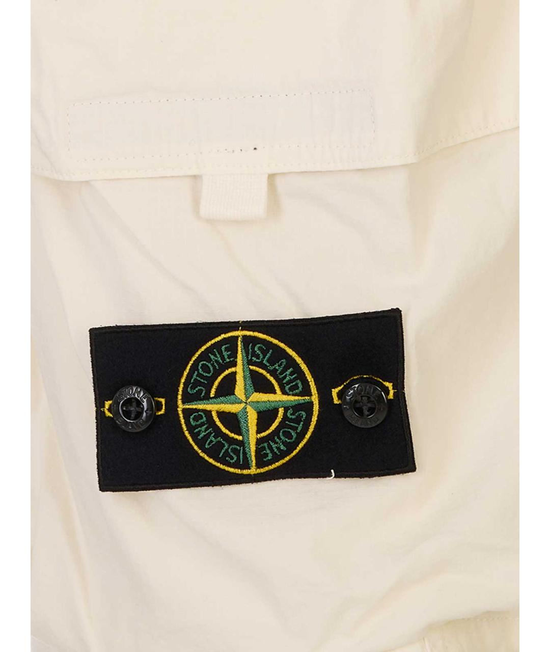 STONE ISLAND Белые хлопковые шорты, фото 3