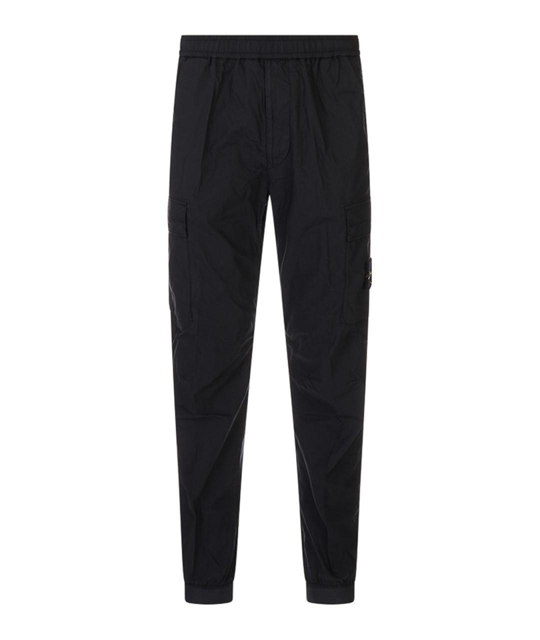 STONE ISLAND Синие хлопковые повседневные брюки, фото 1