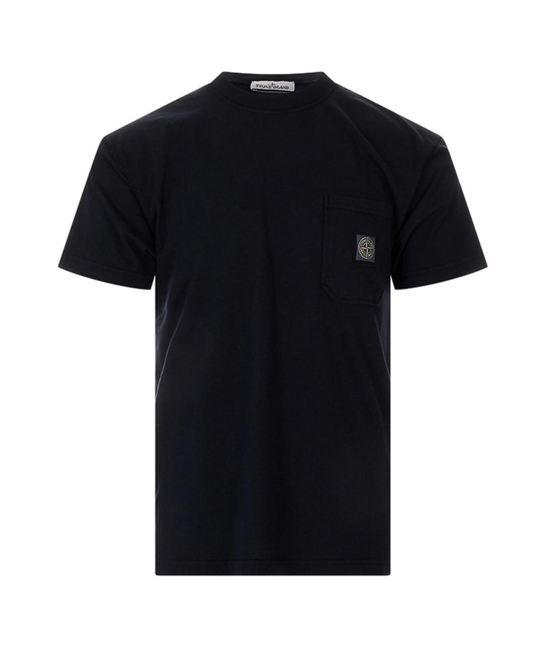 STONE ISLAND Синяя хлопковая футболка, фото 1