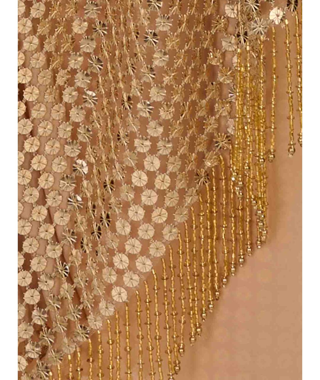 ROBERTO CAVALLI Золотая юбка миди, фото 3