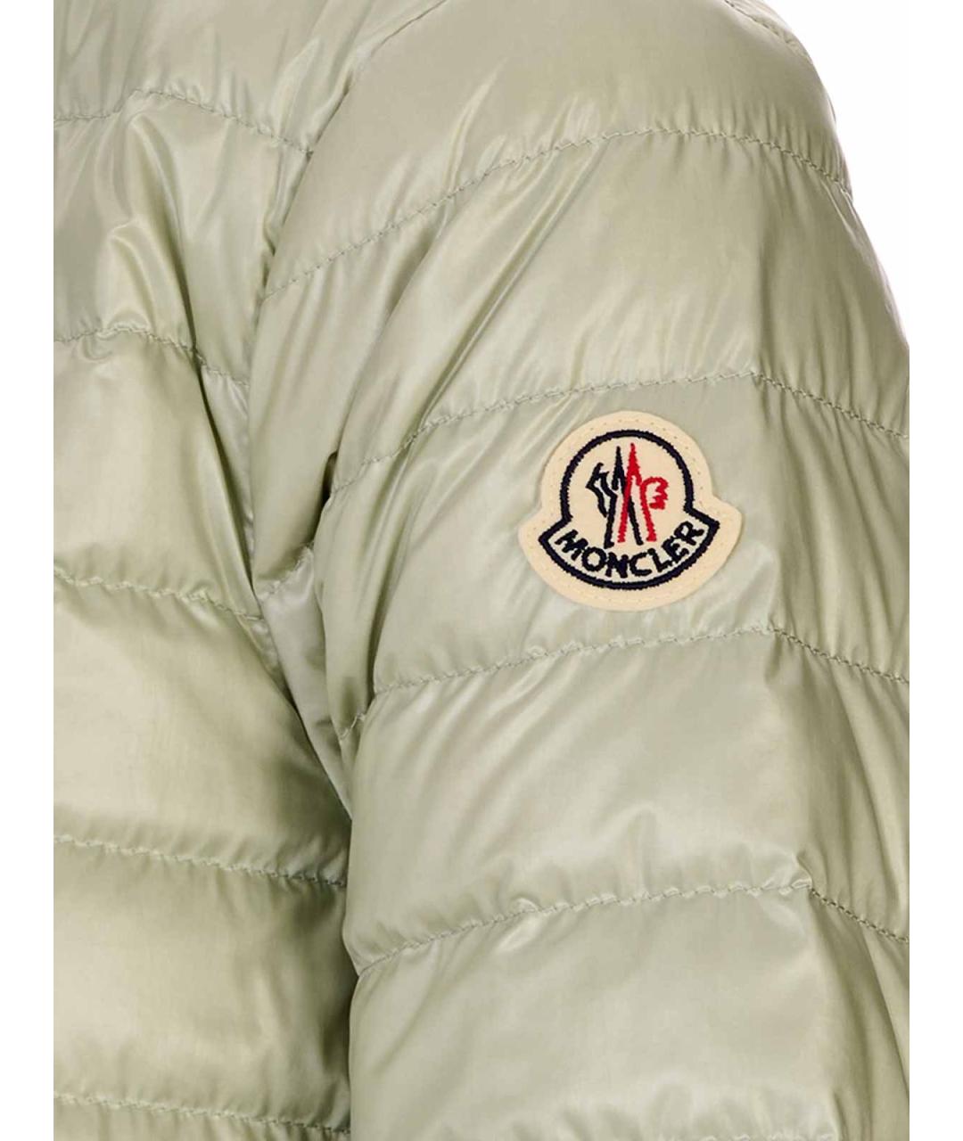 MONCLER Зеленый пуховик, фото 4