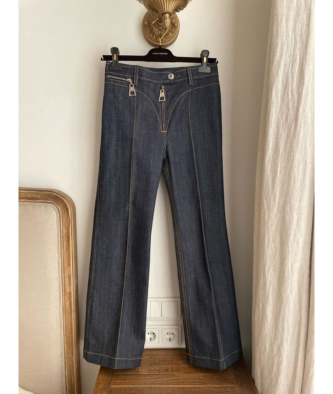 LOUIS VUITTON PRE-OWNED Синие прямые джинсы, фото 7