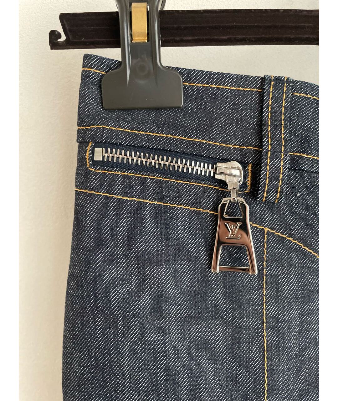 LOUIS VUITTON PRE-OWNED Синие прямые джинсы, фото 3