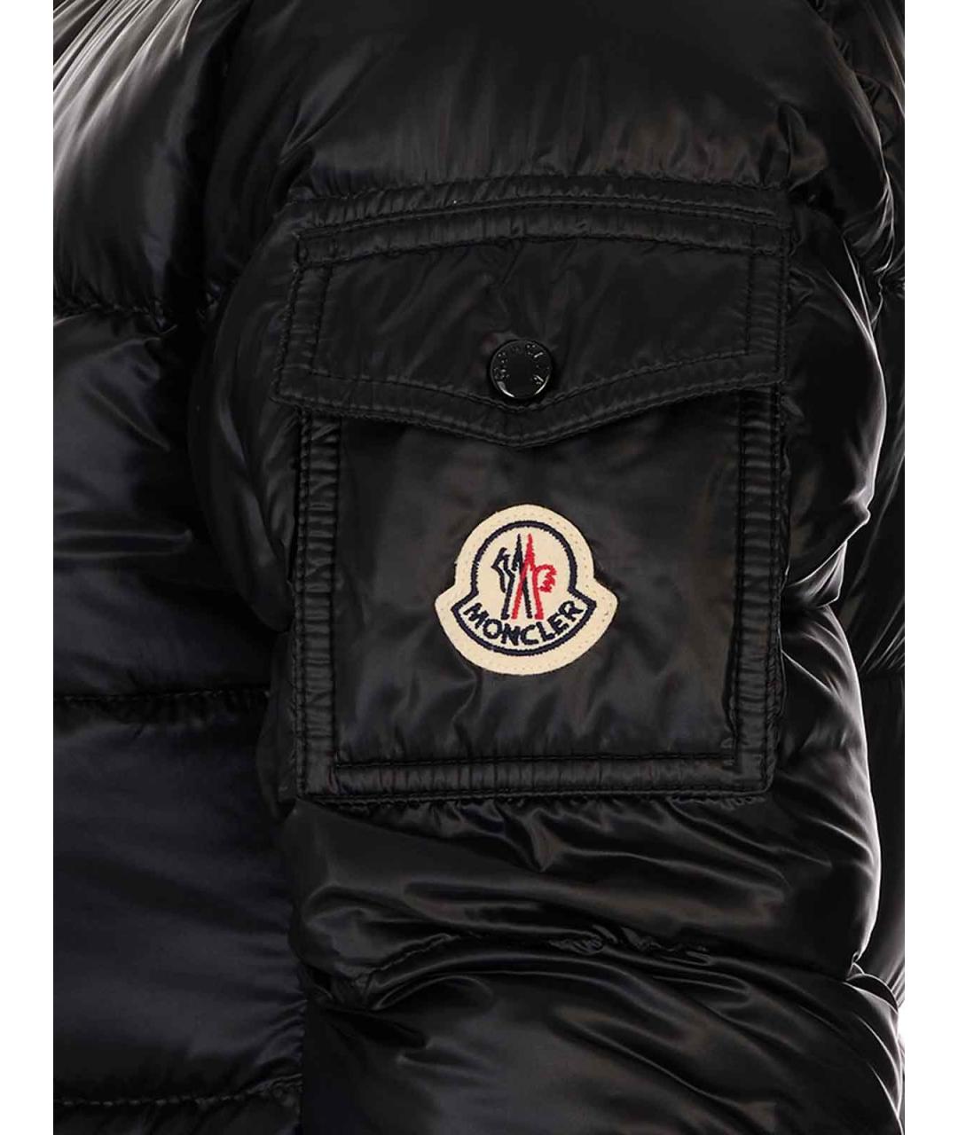 MONCLER Черный пуховик, фото 3