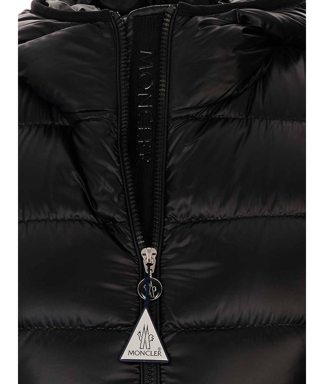 MONCLER Черный пуховик, фото 4
