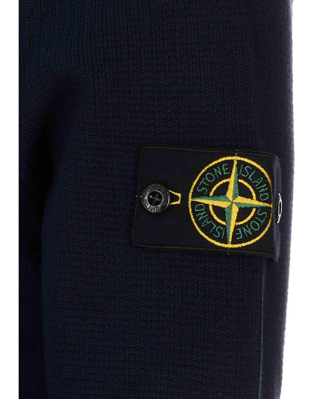 STONE ISLAND Синий хлопковый джемпер / свитер, фото 3