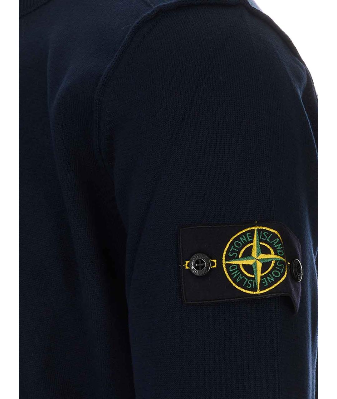 STONE ISLAND Синий хлопковый джемпер / свитер, фото 3