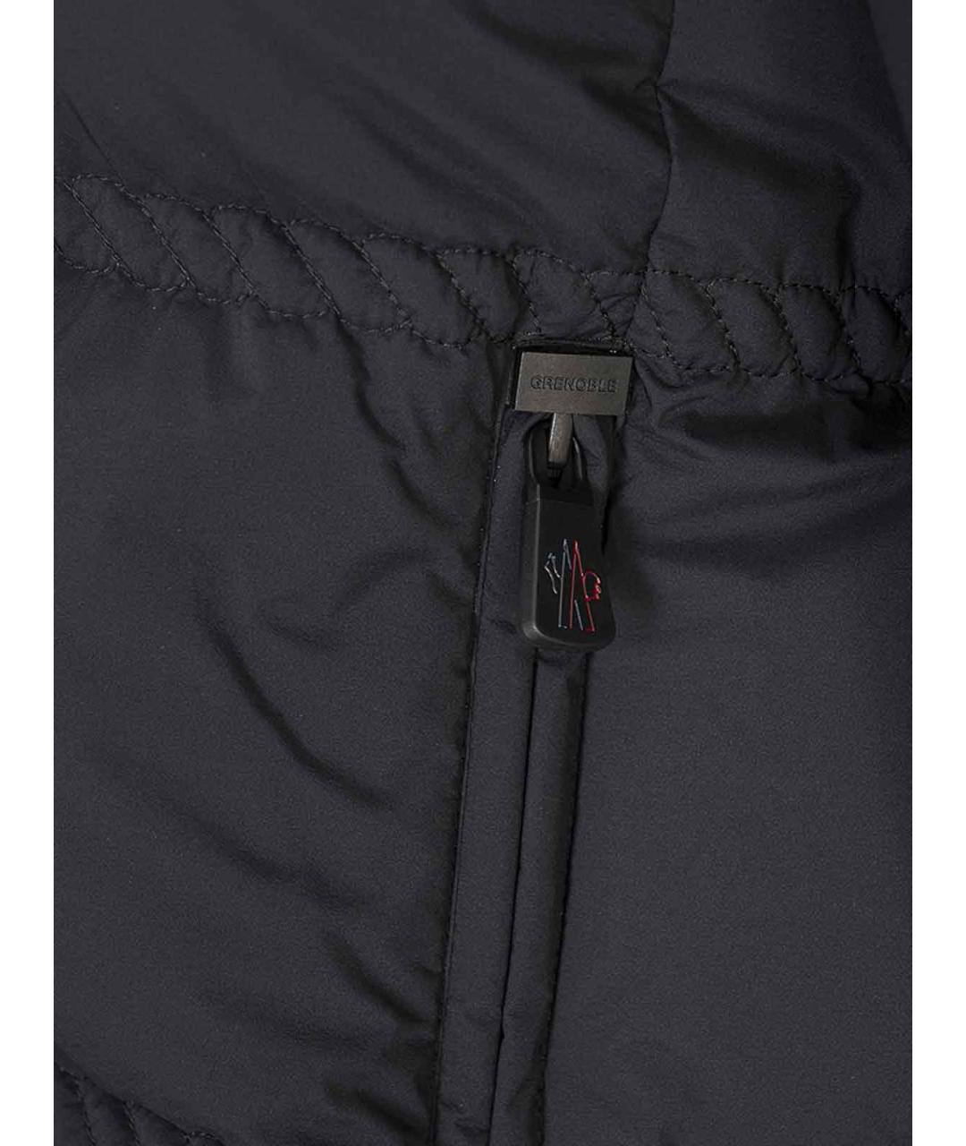 MONCLER Черный пуховик, фото 4
