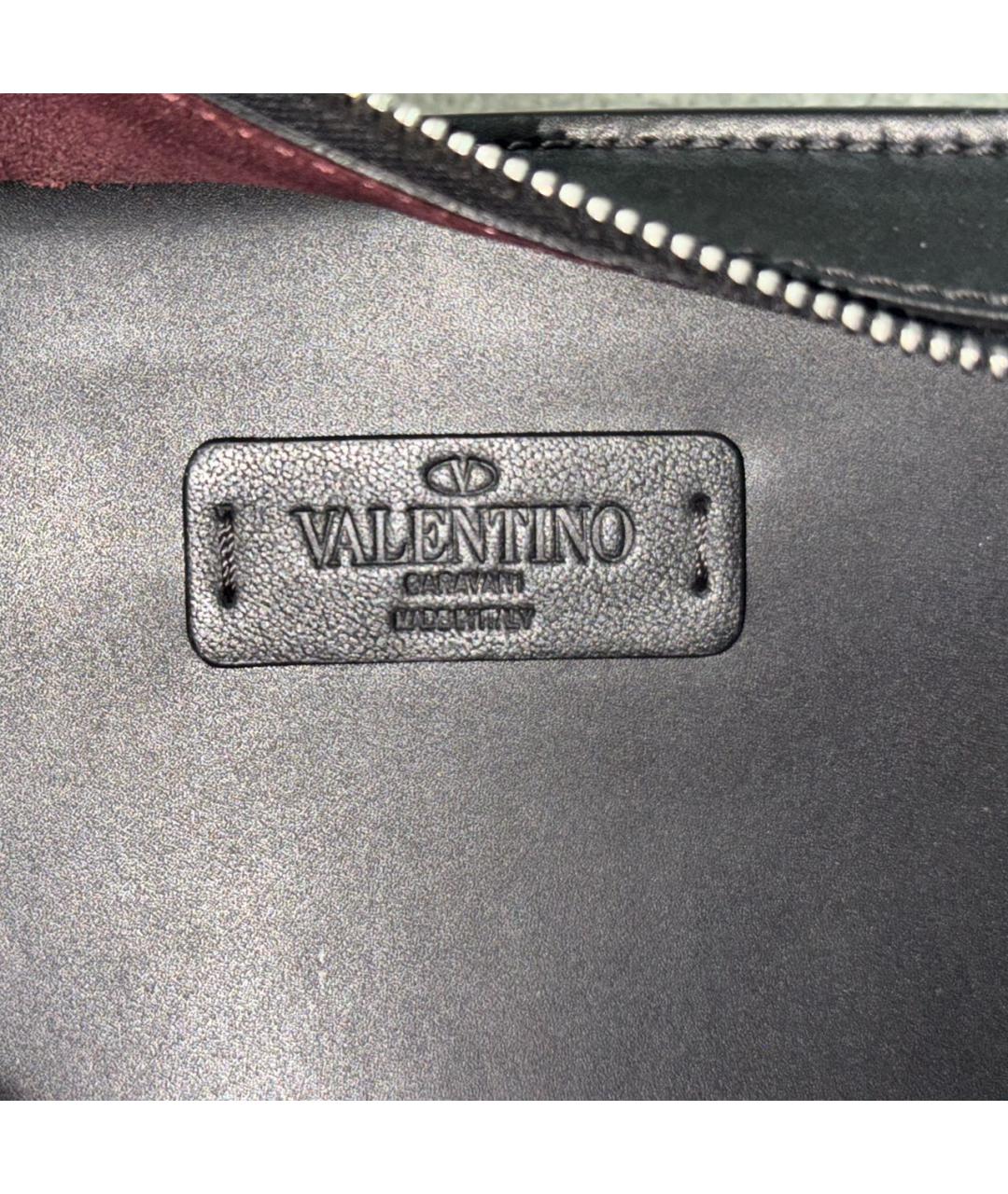 VALENTINO Черная кожаная поясная сумка, фото 3
