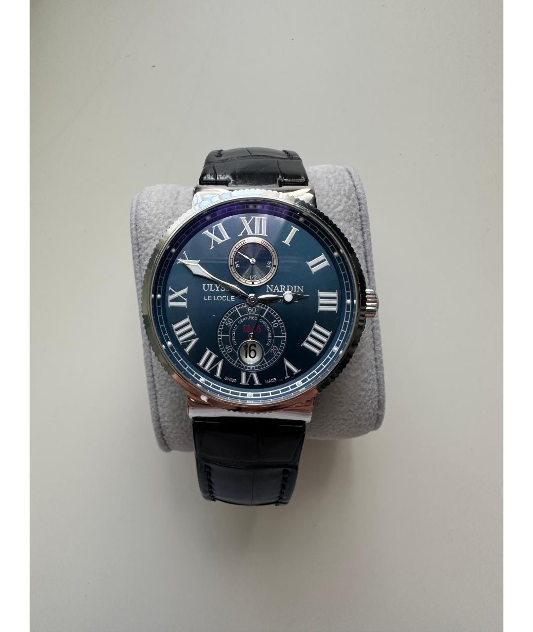 Ulysse Nardin Синие стальные часы, фото 6