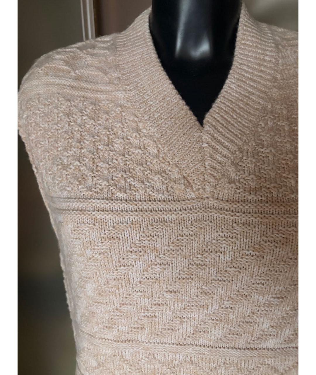 MM6 MAISON MARGIELA Бежевое шерстяное повседневное платье, фото 4