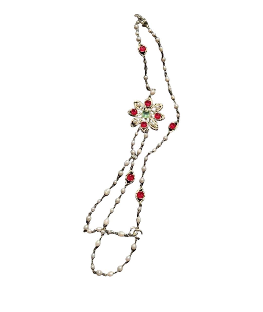 CHANEL Красное латунное колье, фото 1