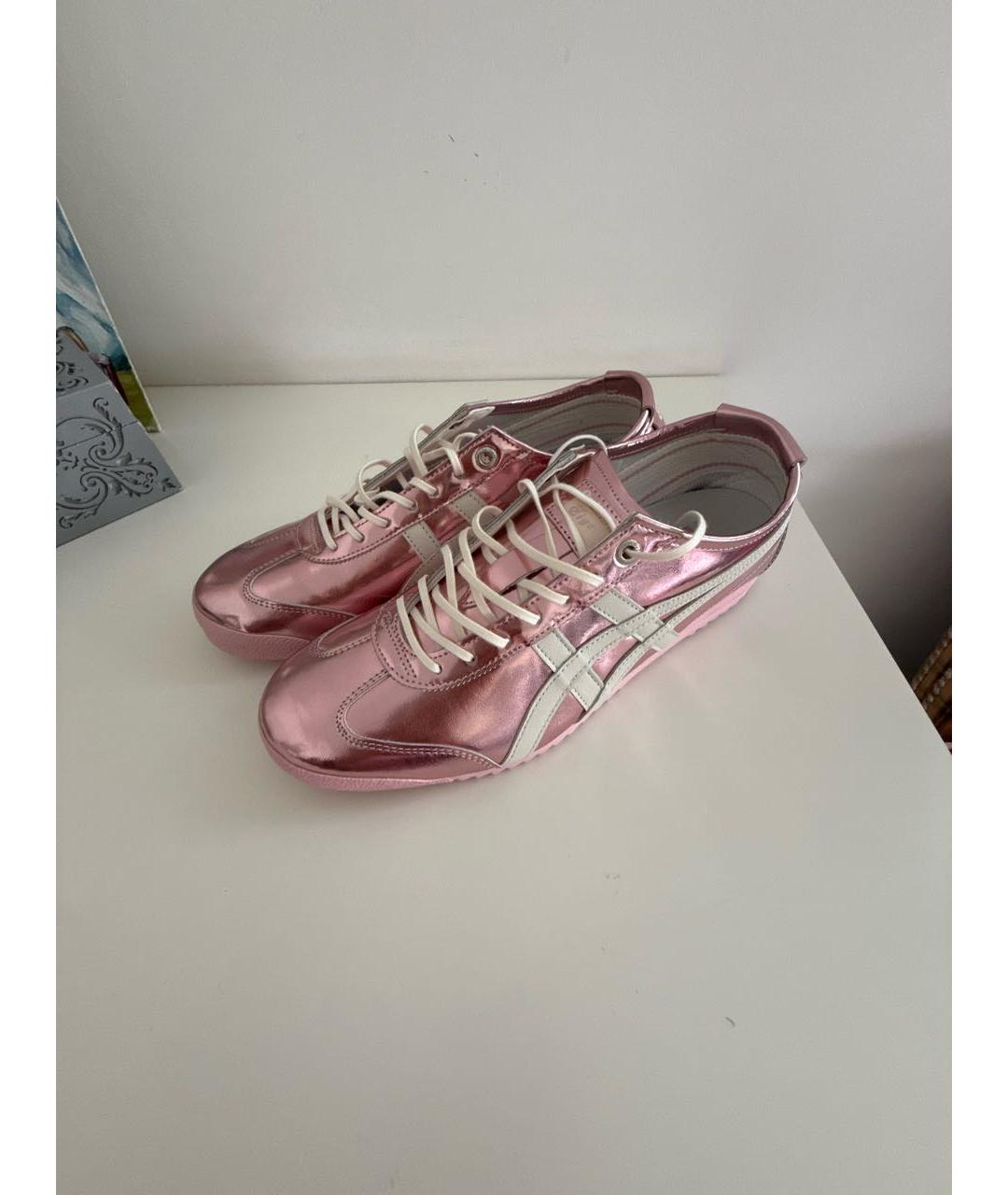 ONITSUKA TIGER Розовые кожаные кроссовки, фото 3