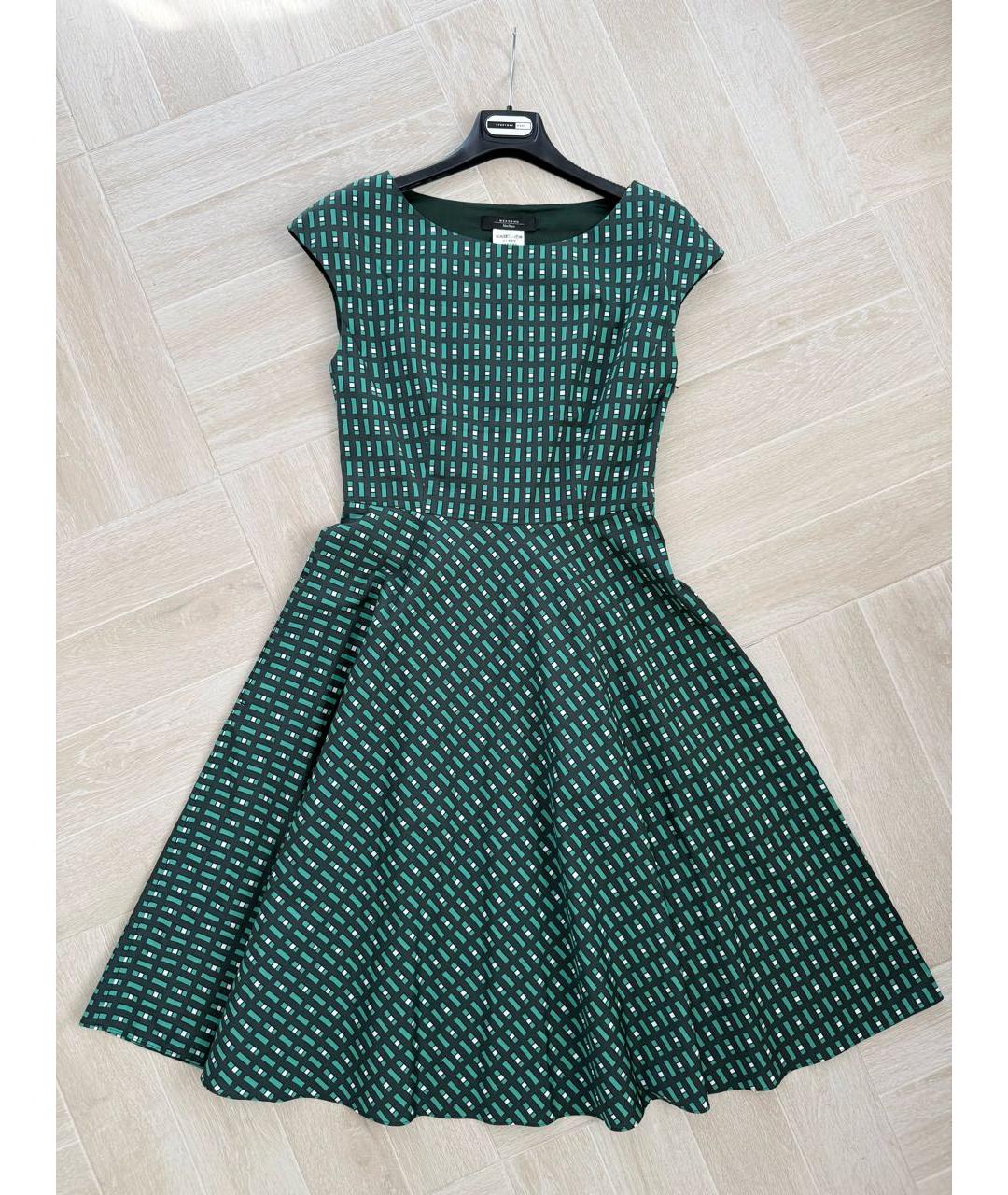 WEEKEND MAX MARA Зеленое хлопковое повседневное платье, фото 6