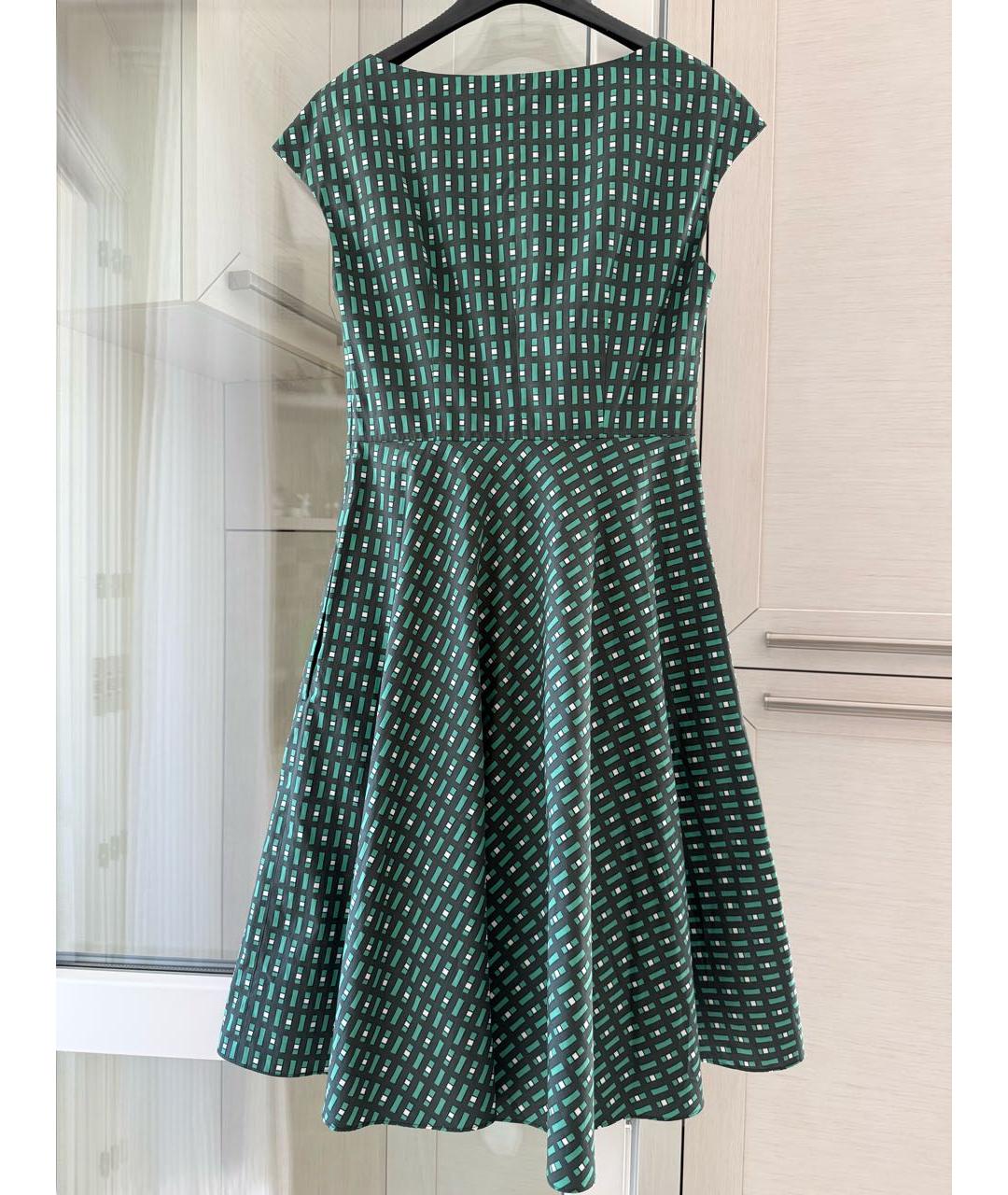 WEEKEND MAX MARA Зеленое хлопковое повседневное платье, фото 2