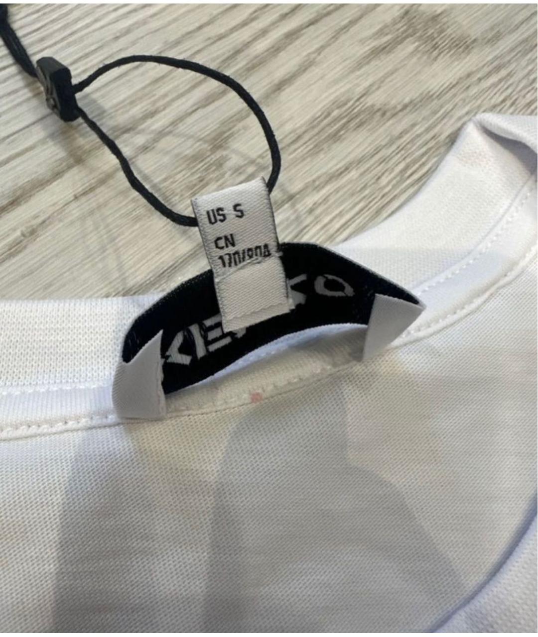 KENZO Белая хлопковая футболка, фото 4