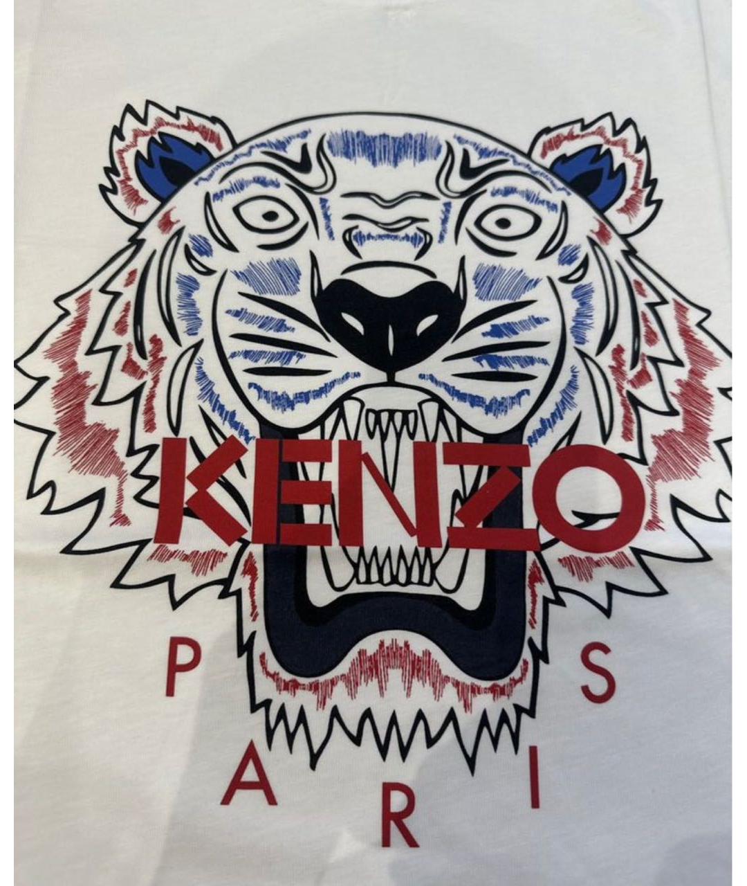 KENZO Белая хлопковая футболка, фото 2