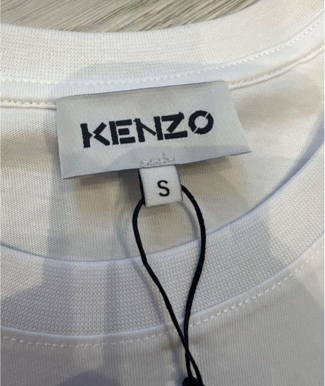 KENZO Белая хлопковая футболка, фото 3