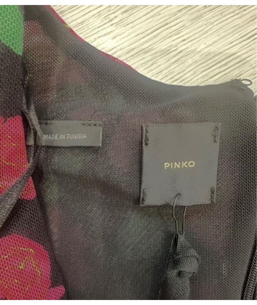 PINKO Розовое полиэстеровое коктейльное платье, фото 5